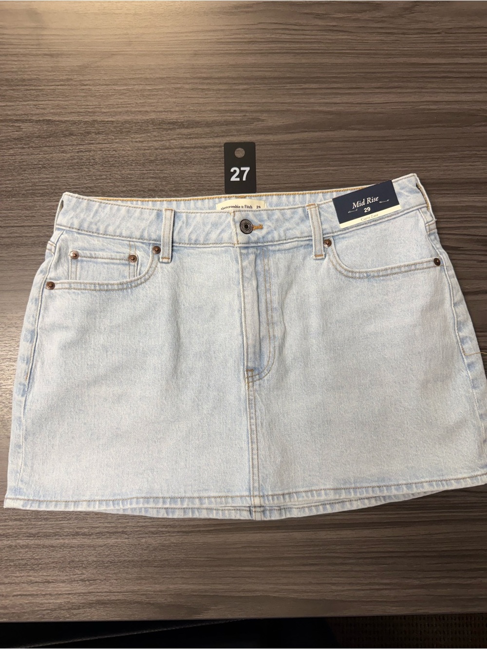 Abercrombie & Fitch Light Blue Denim Mini Skirt